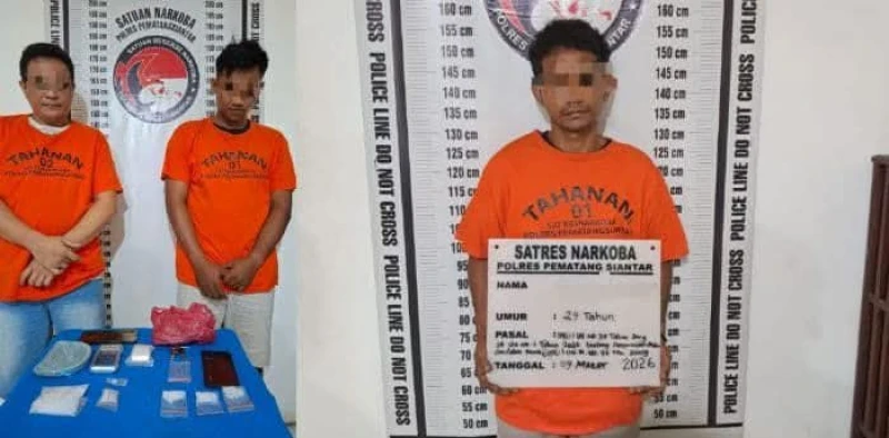 Satnarkoba Polres Pematangsiantar Tangkap 5 Pengedar Sabu, Termasuk Residivis - www.tajamnews.co.id