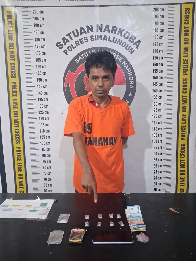 Polres Simalungun Berhasil Ringkus D.F.H Diduga Pengedar Sabu 4,18 Gram di Tanah Jawa, Sempat Buang Barang6 Bukti - TajamNews