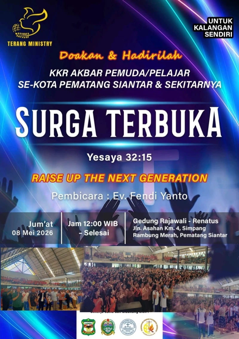 P.Siantar Berkumandang :  Ribuan Peserta Hadiri KKR Akbar ‘Surga Terbuka’, Usung Misi Transformasi Karakter - TajamNews