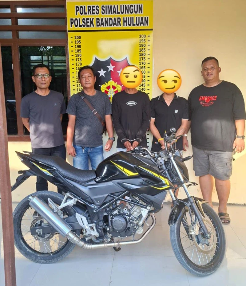 Gerak Cepat Polsek Bandar Huluan Ringkus Dua Pelaku Pencurian Sepeda Motor, Korban Rugi Rp 20 Juta - TajamNews