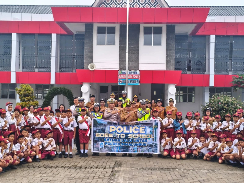 Dedikasi Tinggi, Kanit Gakkum Lantas Polres Simalungun Jadi Irup, Ajarkan Keselamatan Berlalu Lintas ke Siswa SD - www.tajamnews.co.id
