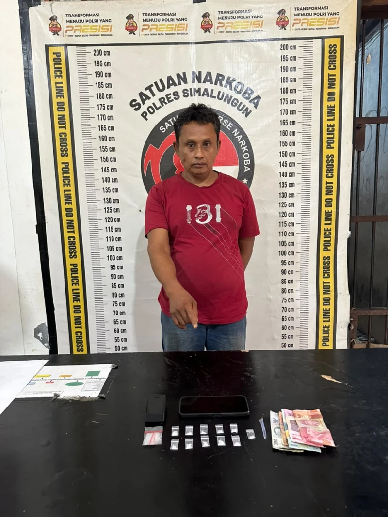 Sat Narkoba Polres Simalungun Berhasil Amankan Pria Asal Serdang Bedagai, Bawa 11 Paket Sabu dari Luar Daerah - TajamNews