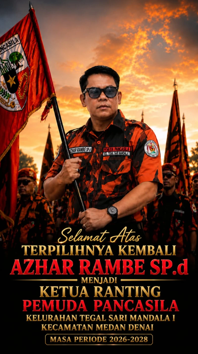 Ranting Pemuda Pancasila Tegal Sari Mandala I Dipimpin Kembali Oleh Azhar Rambe, S.Pd Secara Aklamasi - TajamNews