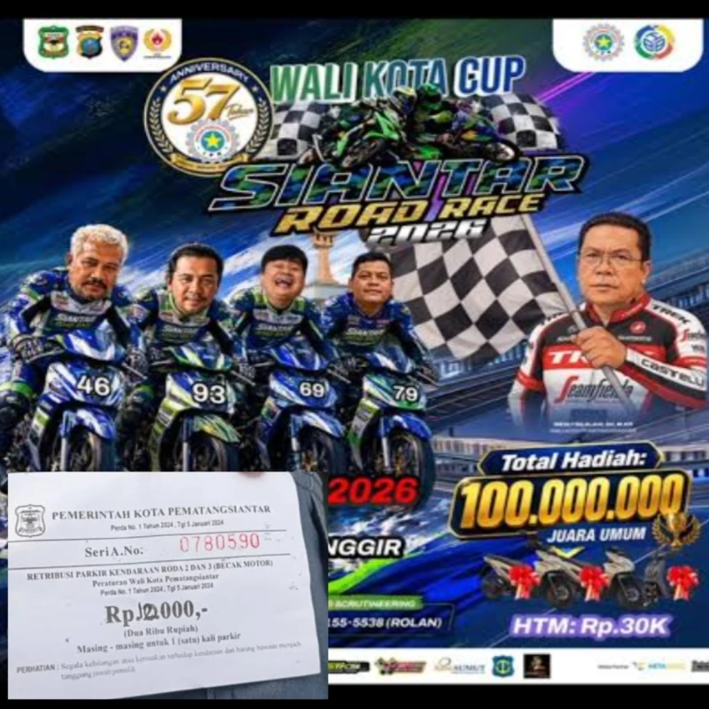KEGIATAN ROAD RACE PEMATANGSIANTAR DINODAI PRAKTIK KUTIP PARKIR TIDAK SESUAI KARCIS DISHUB - TajamNews