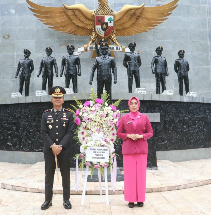Kapolres Simalungun Didampingi Ketua Bhayangkari Hadiri Upacara Hari Kesaktian Pancasila di Tugu Letda Sujono Bandar Betsy - TajamNews