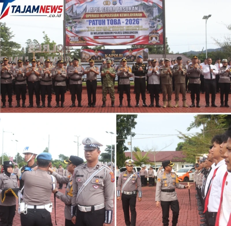 Apel Gelar Pasukan Operasi Patuh Toba-2026 Digelar di Mapolres Simalungun, Kapolres: Kepatuhan Berlalu Lintas Harus Jadi Budaya - www.tajamnews.co.id