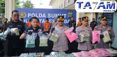 Tim Spartan Satres Narkoba Polrestabes Medan Bongkar Jaringan Malaysia, Sita 20 Kg Sabu dan 58.750 Butir Ekstasi - www.tajamnews.co.id