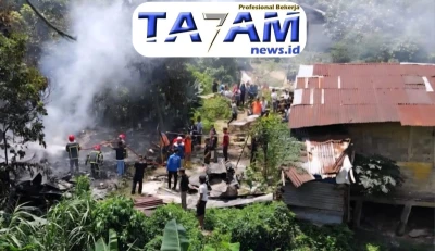 Rumah Semi Permanen Ludes Terbakar Akibat Bakar Tembaga - www.tajamnews.co.id