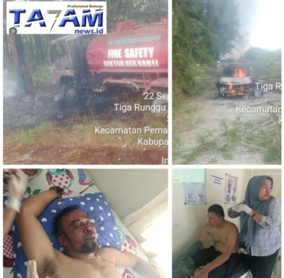 Enam orang terluka  Saat terjadinya bentrok antara kariawan PT Toba Pulp Lestari dengan sekelompok orang - www.tajamnews.co.id
