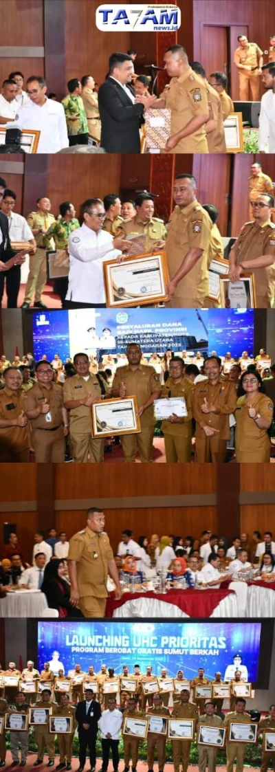Bupati Toba Hadiri Launching UHC dan Bagikan DBH : Komitmen Pemprovsu, Benarkah Jadi Solusi ? - www.tajamnews.co.id