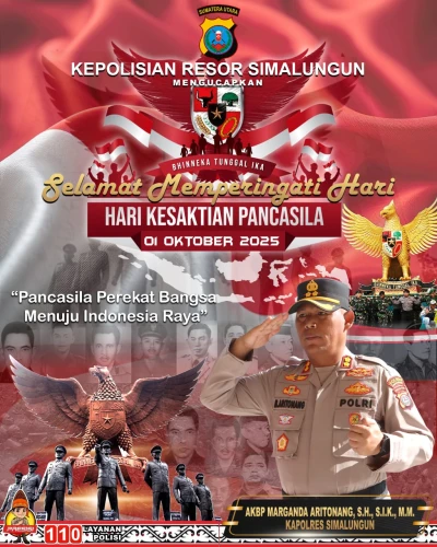 Kapolres Simalungun Ajak Masyarakat Jaga Persatuan di Hari Kesaktian Pancasila 2025 - www.tajamnews.co.id
