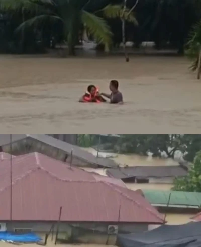 Deraan Hujan Deras Sebabkan Sepuluh Kecamatan di Langkat Terendam Banjir Parah - www.tajamnews.co.id