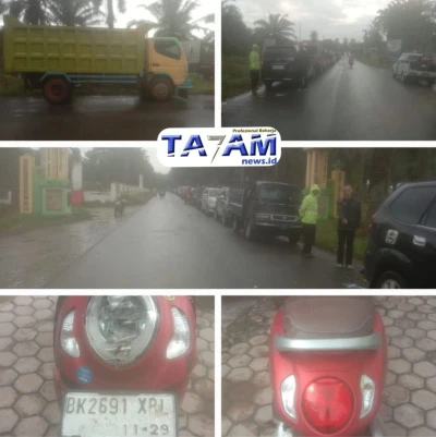 Balita Tewas dalam Pelukan Orang Tua Usai Motor Tabrak Truk Parkir di Dolok Masihul - www.tajamnews.co.id