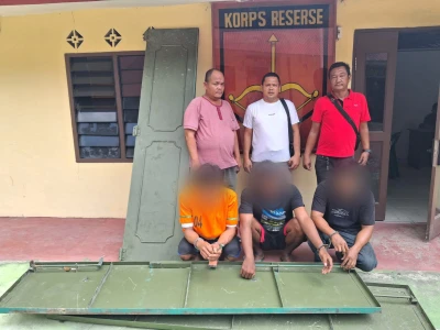 Gasak 5 Pintu Besi Rumah Walet Pakai Kunci Pas, 3 Pelaku Dibekuk Reskrim Polsek Perdagangan Simalungun! - www.tajamnews.co.id