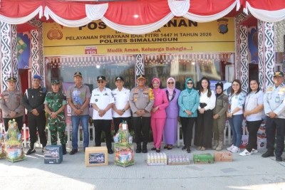 Kunjungi Pos Ops Ketupat Toba 2026, Kapolres Simalungun Jelaskan Penggunaan Pintu TOL Simpang Pane - www.tajamnews.co.id