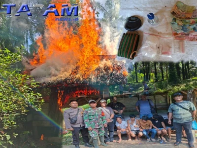 Kp. Korem Gempar : Sat Narkoba Polres SML Ubrak-Abrik Gubuk Narkoba, BB 99 Gram Sabu. - www.tajamnews.co.id