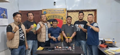 Gerak Cepat Polsek Gunung Malela Bongkar Jaringan Narkoba, Dua Tersangka Diringkus dan 5,8 Gram Sabu Disita - www.tajamnews.co.id
