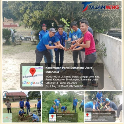Gelar Gerakan Langit Biru Indonesia, DPC Demokrat Simalungun Tanam Puluhan Pohon Produktif Dengan Masyarakat - www.tajamnews.co.id